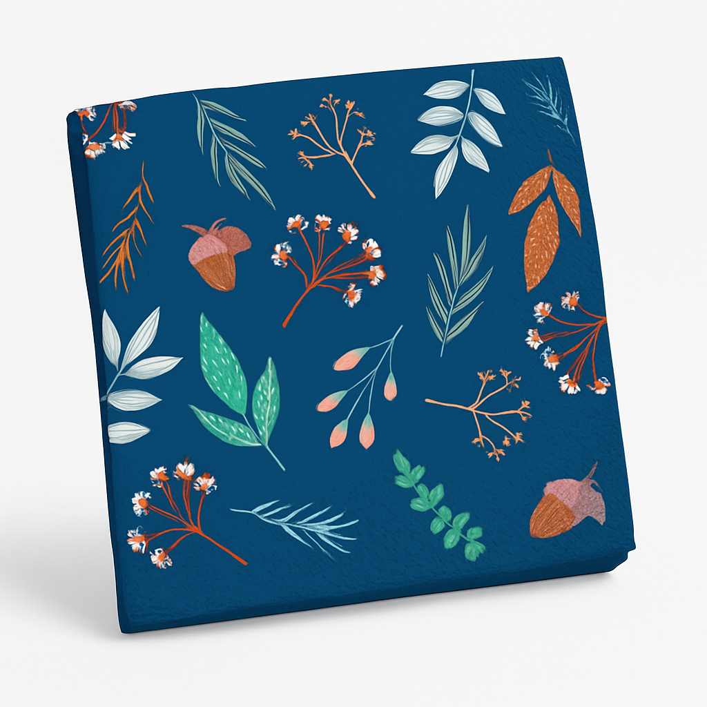 Fall Gather Printed Beverage Napkins - 40-Pack, 2-Ply, 5 in. x 5 in.