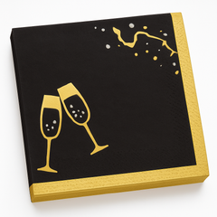 Hello New Year Beverage Napkins - 5 In. X 5 In.