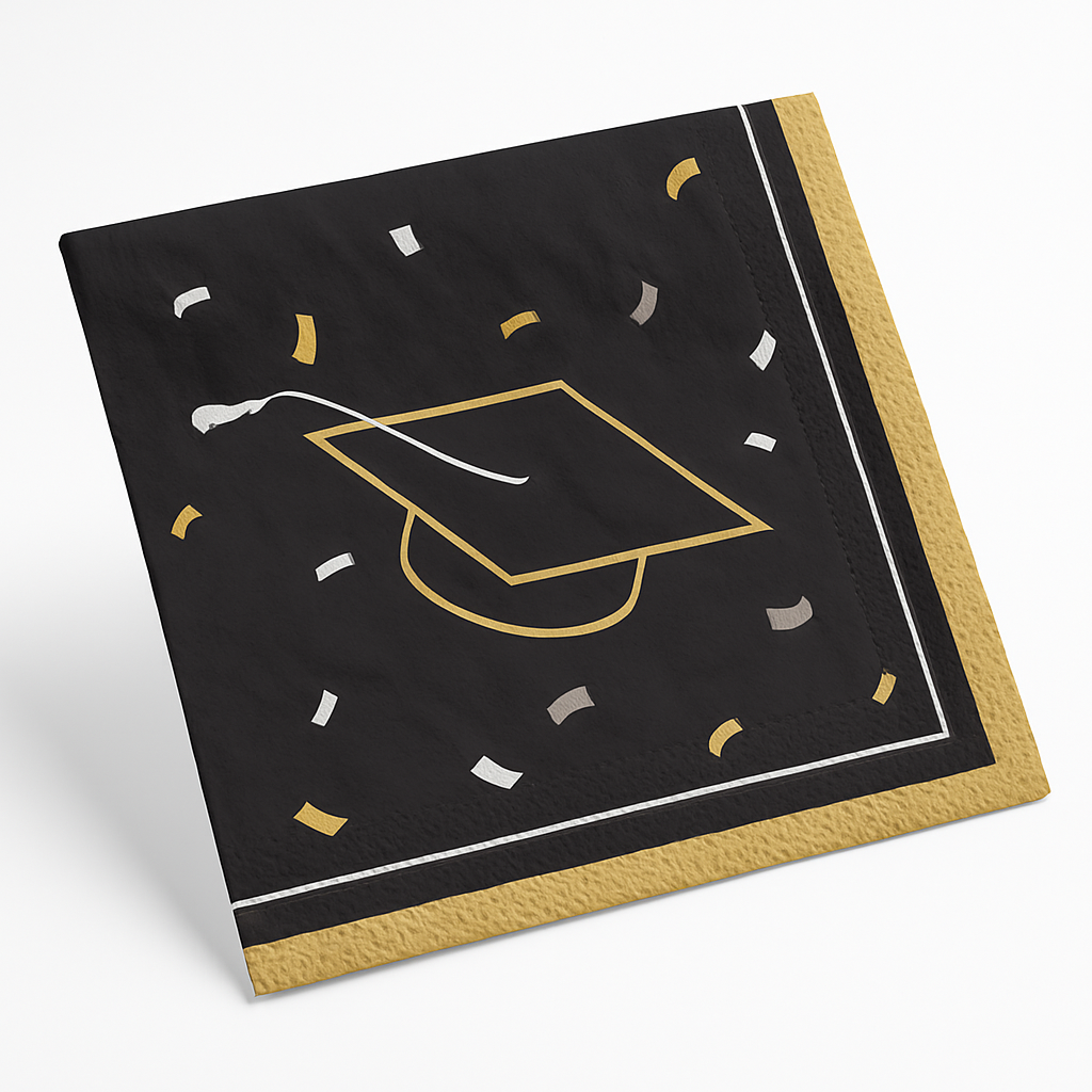 Graduation Celebration Beverage Napkins - 5 In. X 5 In.