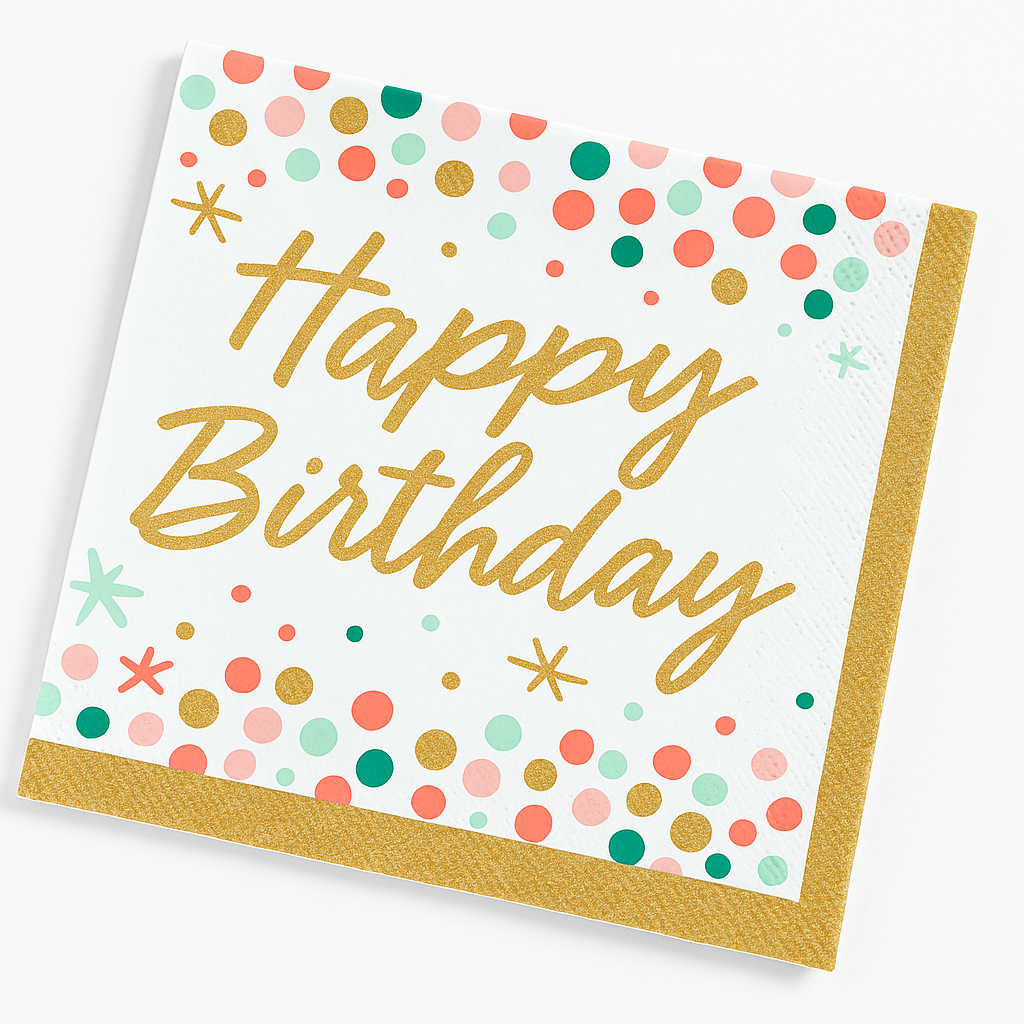 Wish Big Birthday Lunch Napkins - 36 Pack - 6.5 In. X 6.5 In.