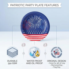 7" Starburst Paper Plates | 100 Count