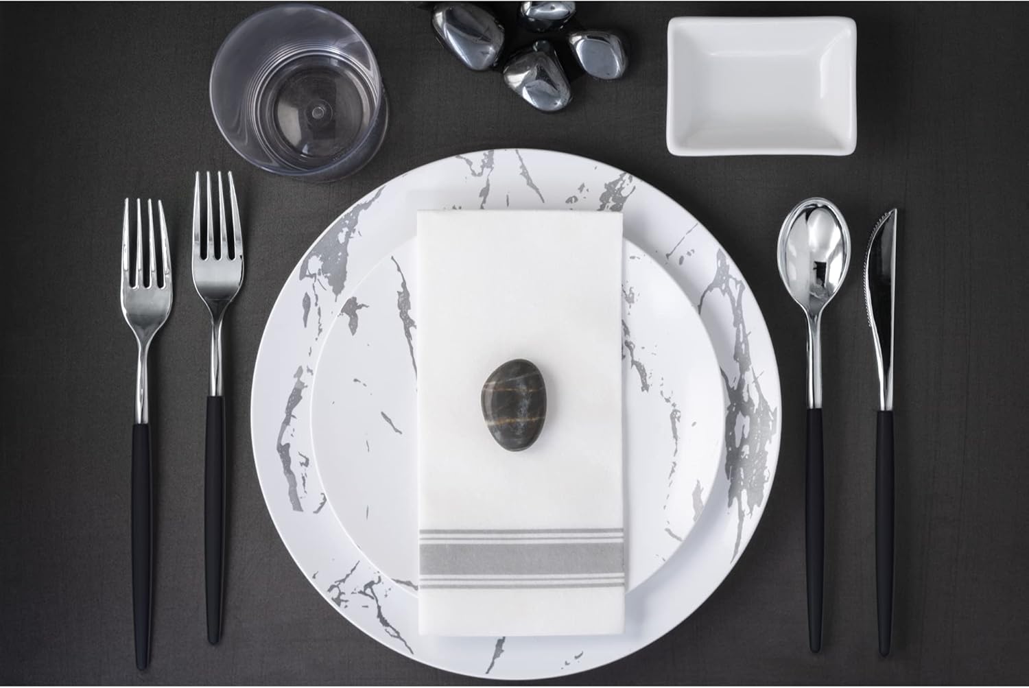 Trendables Cutlery Combo Black/Gold | 120 Count