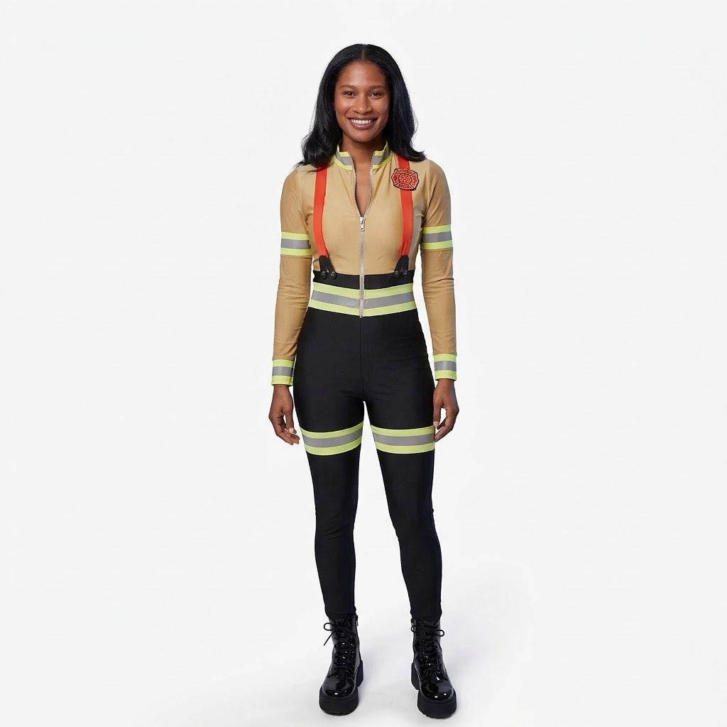 Women's Firefighter Halloween Costume - Adult L (10-12)