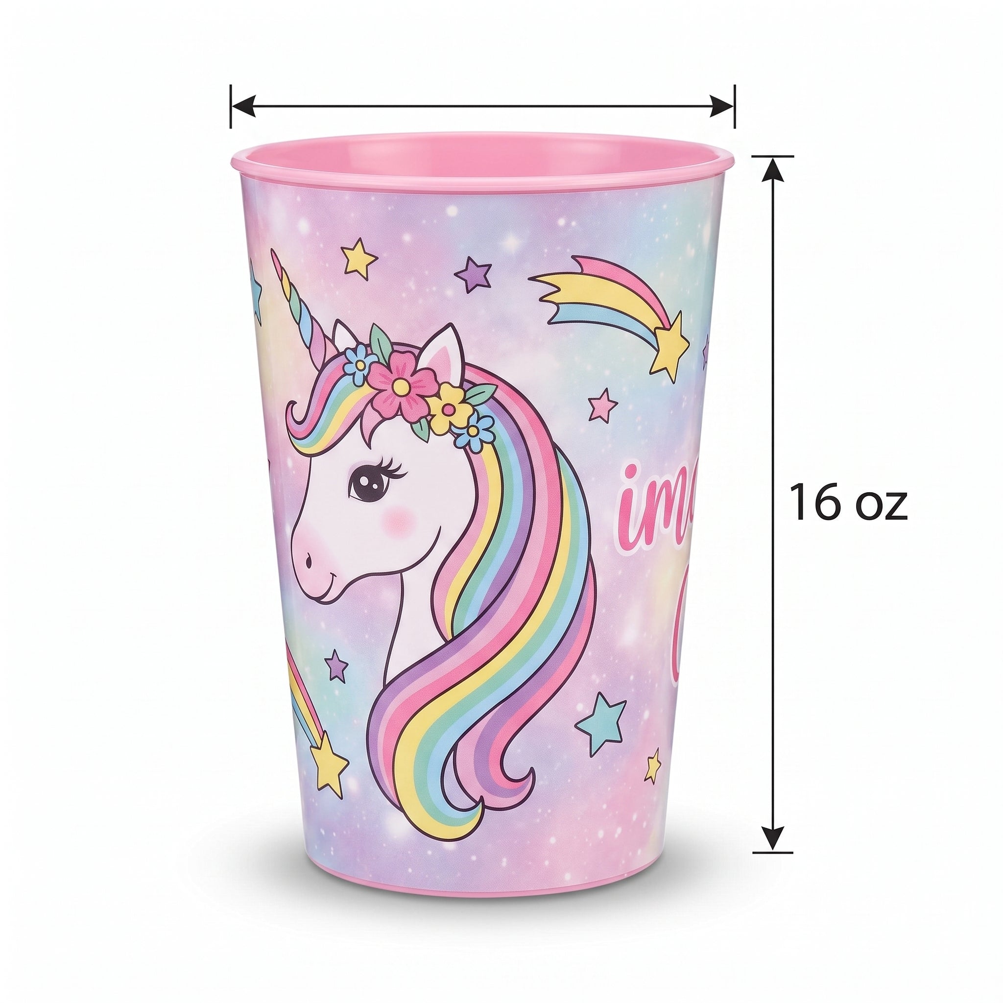 Enchanted Unicorn Plastic Favor Cup, 16 oz, Reusable Party Accessory