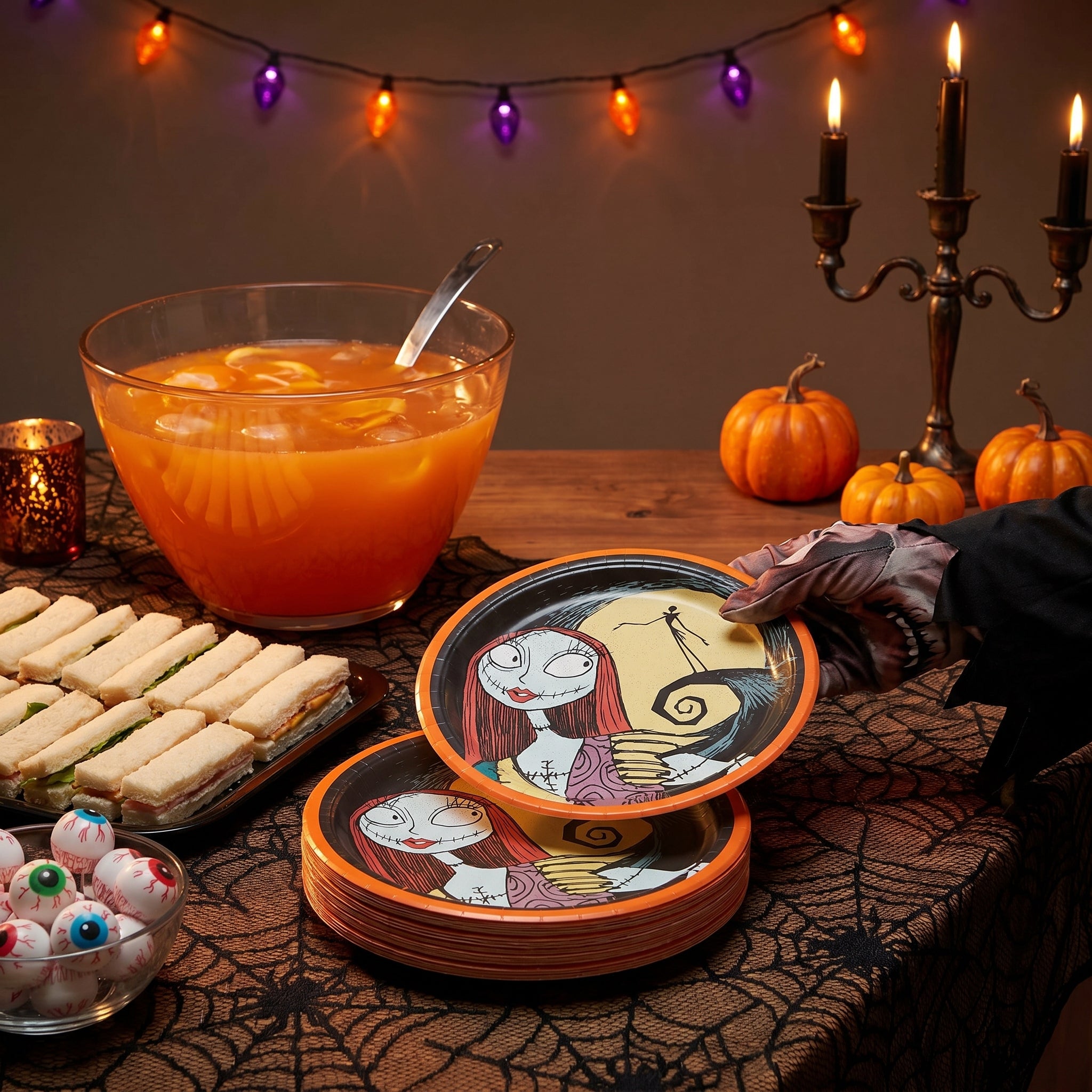 Disney Nightmare Before Christmas Halloween Plates - 6.75" Round