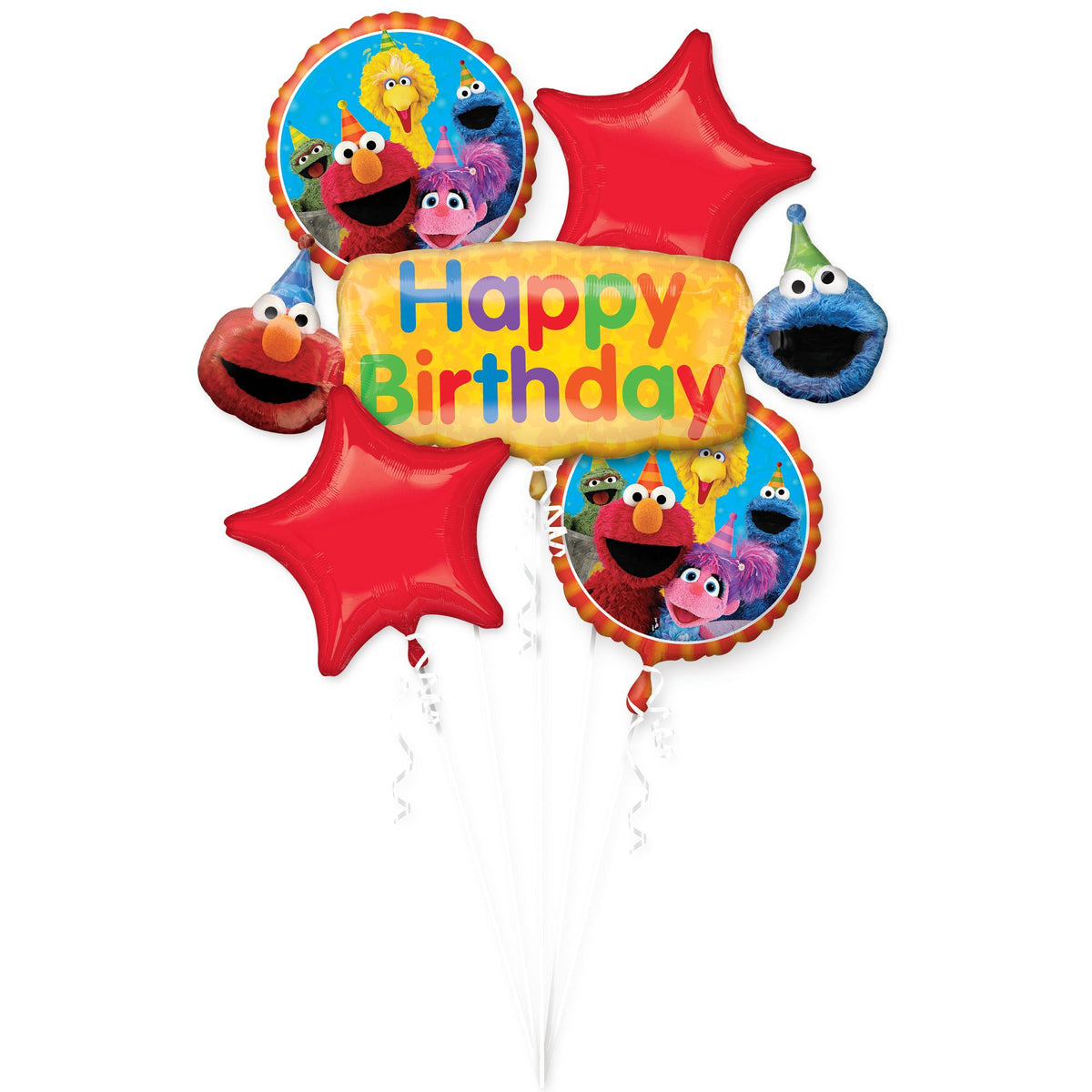 Sesame Street Happy Birthday Foil Balloon Bouquet