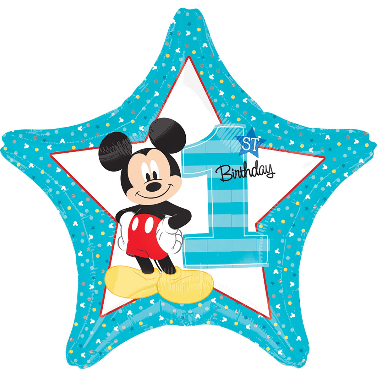 Mickey Mouse 1st Birthday Foil Balloon - 18-Inch