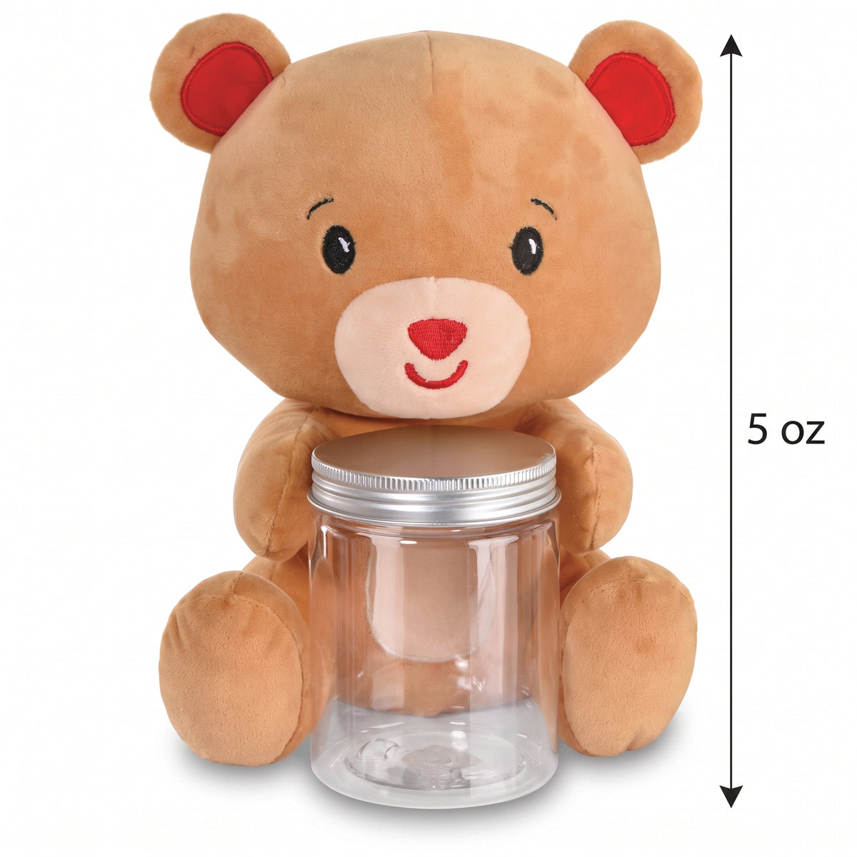 Adorable Bear Plush Balloon Weight with Jar Accessory