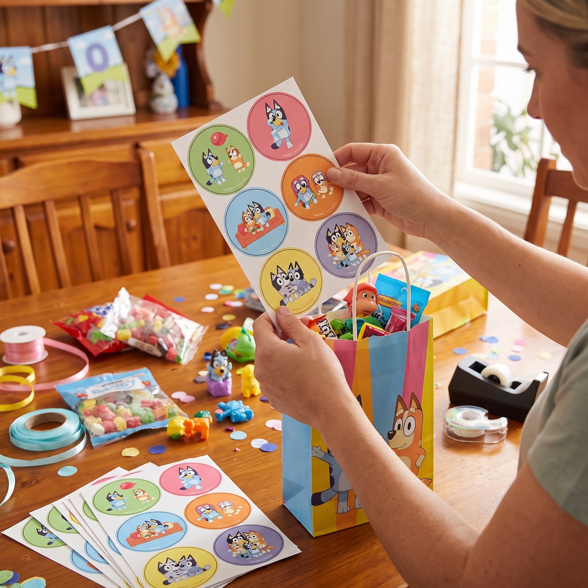 Bluey Birthday Sticker Sheets