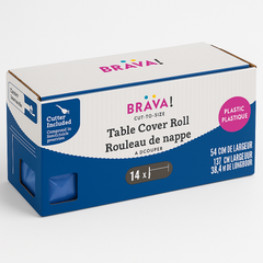 Royal Blue Plastic Table Cover Roll - 40" x 126'