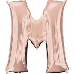 Rose Gold Letter M Foil Balloon