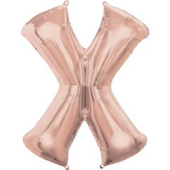 Rose Gold Foil Letter X Balloon