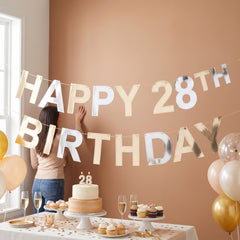 Bright Pastel Customizable Milestone Birthday Banner