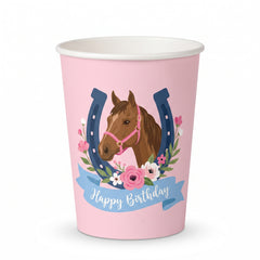 Saddle Up Western Birthday Paper Cups, 9 oz, 8 Pack