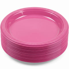 Bright Pink 7" Plastic Dessert Plates, 20 Pack