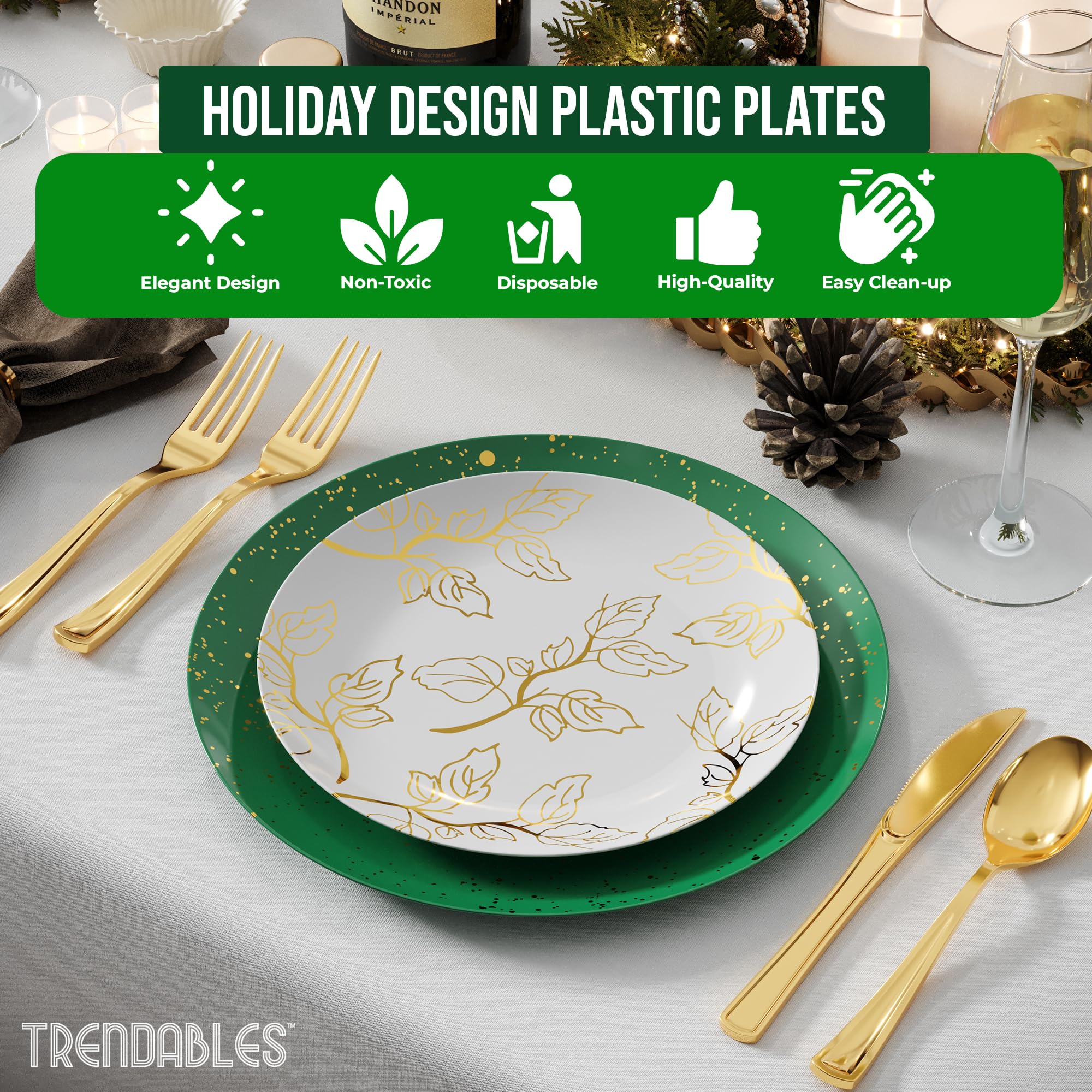 8 In. Matiz Design Plastic Plates | 10 Count