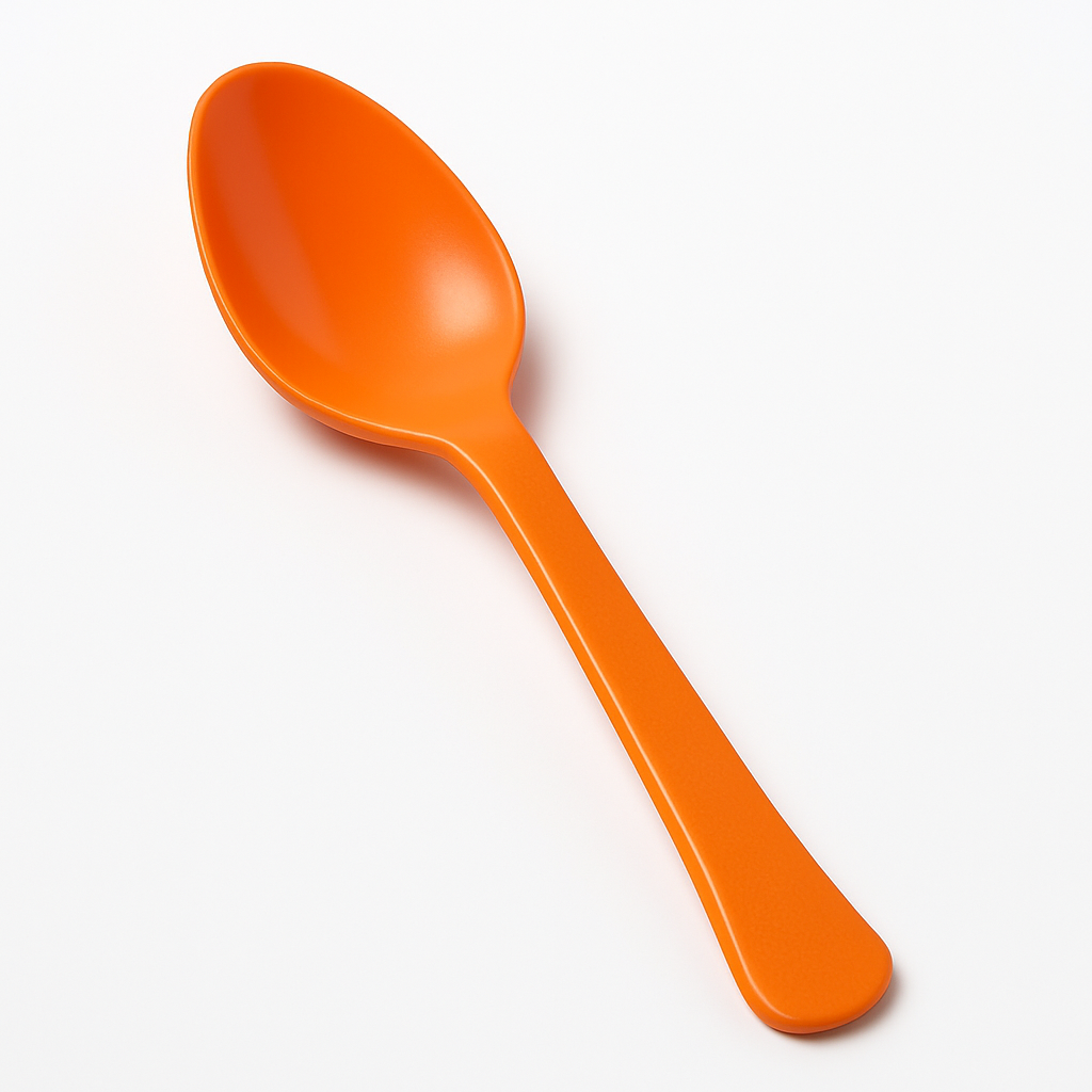 Vibrant Orange Plastic Spoon - 7.5 in.