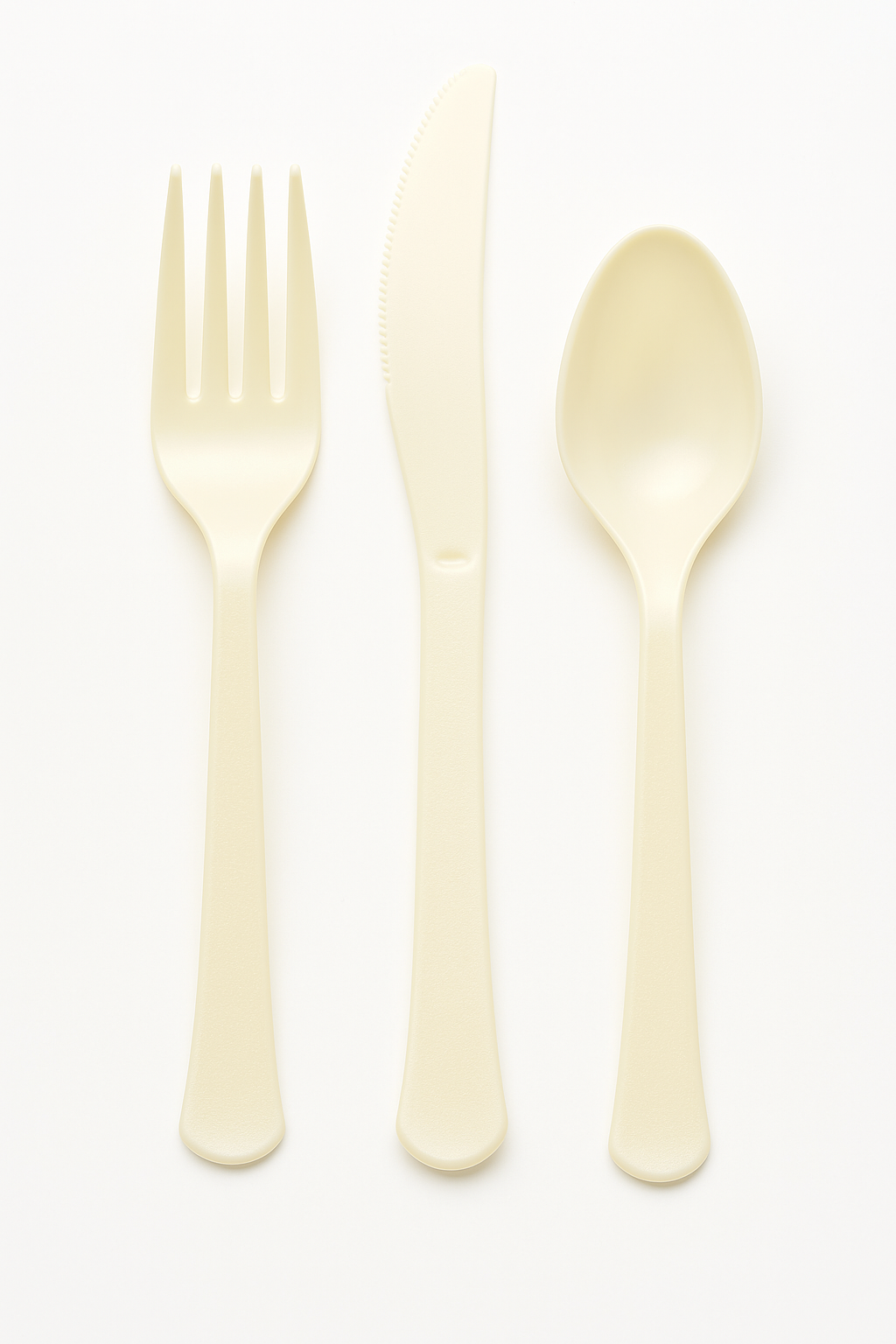 Brava! Vanilla Cream Plastic Cutlery Set - 24 Count