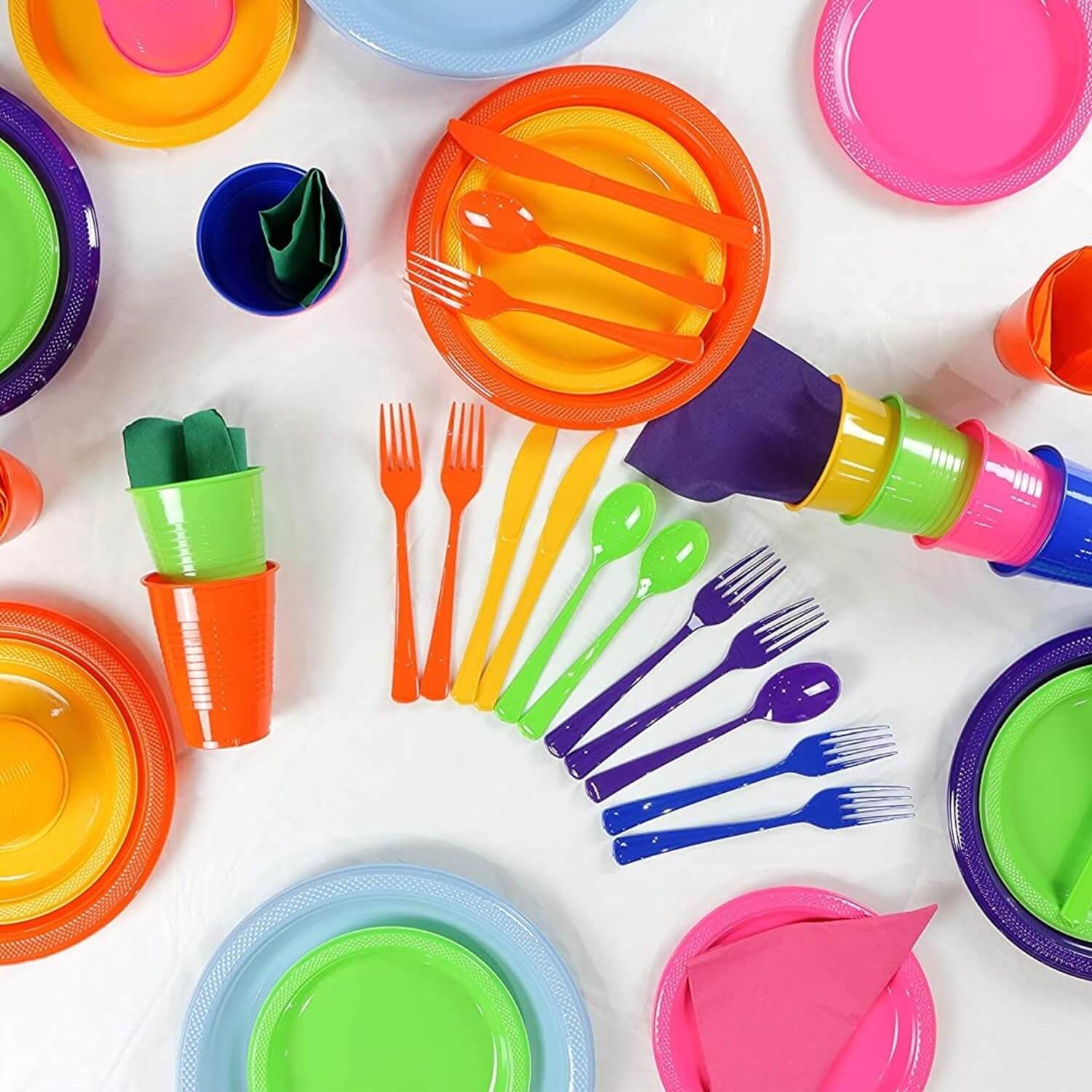 350 Solid Color Tableware Combo - Light Blue