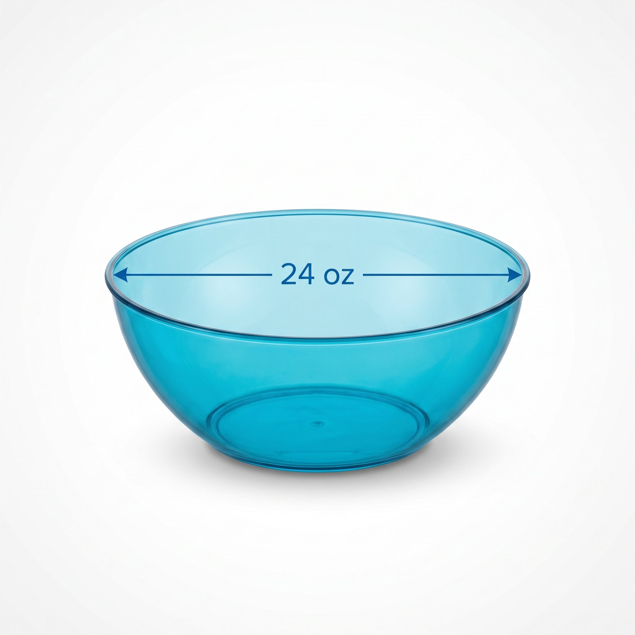 Caribbean Blue 24oz Plastic Serving Bowl