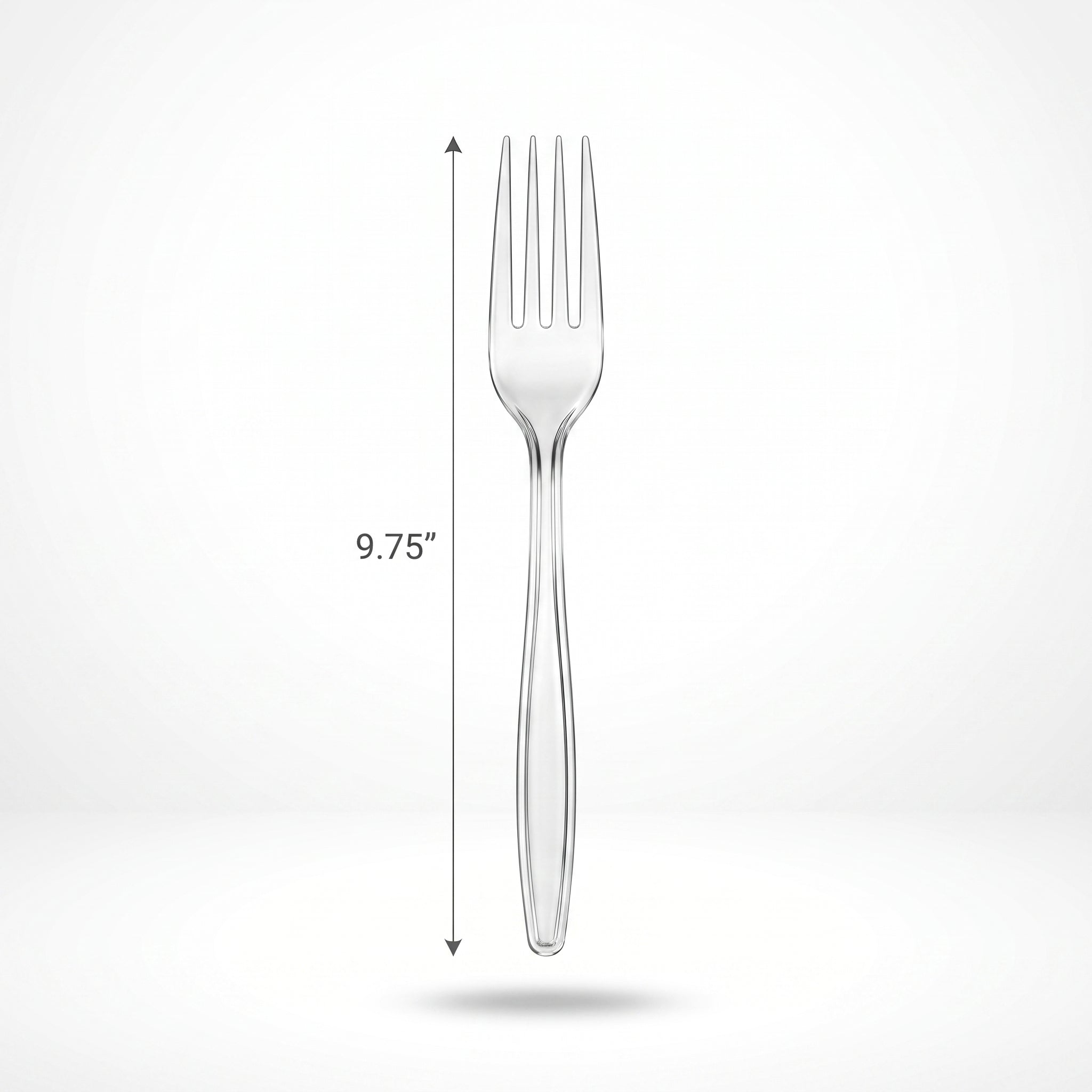 Clear 9.75" Plastic Serving Forks - Packaged for Catering