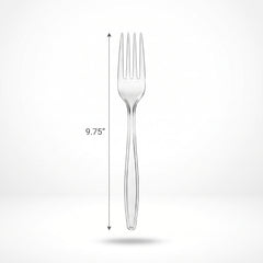 Clear 9.75" Plastic Serving Forks - Packaged for Catering