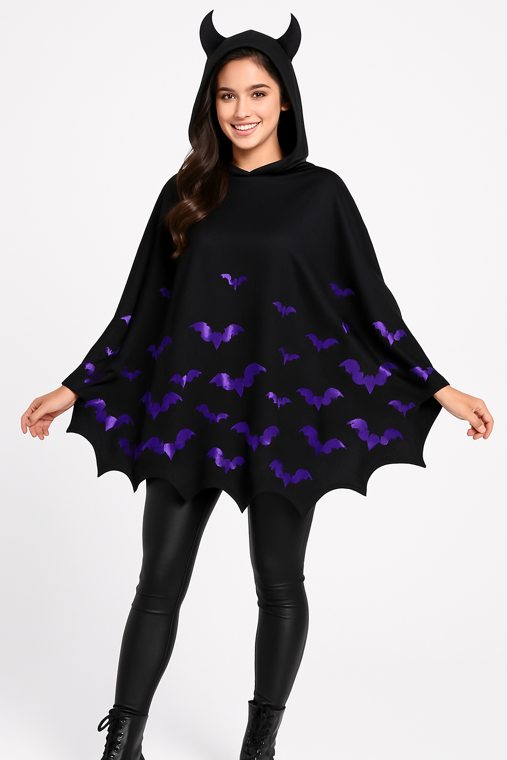 Halloween Bat Poncho Costume Accessory - One Size