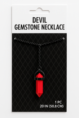 Devil Gemstone Necklace - Halloween Costume Accessory