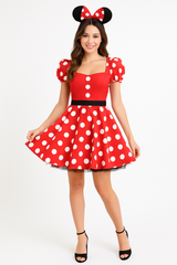 Disney Minnie Mouse Halloween Costume for Women - Adult M (6-8)