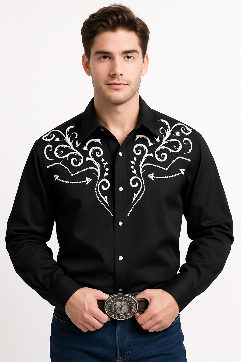 Men's Western Halloween Costume Shirt - Adult L/XL