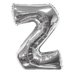34 In. Silver Letter Z Balloon