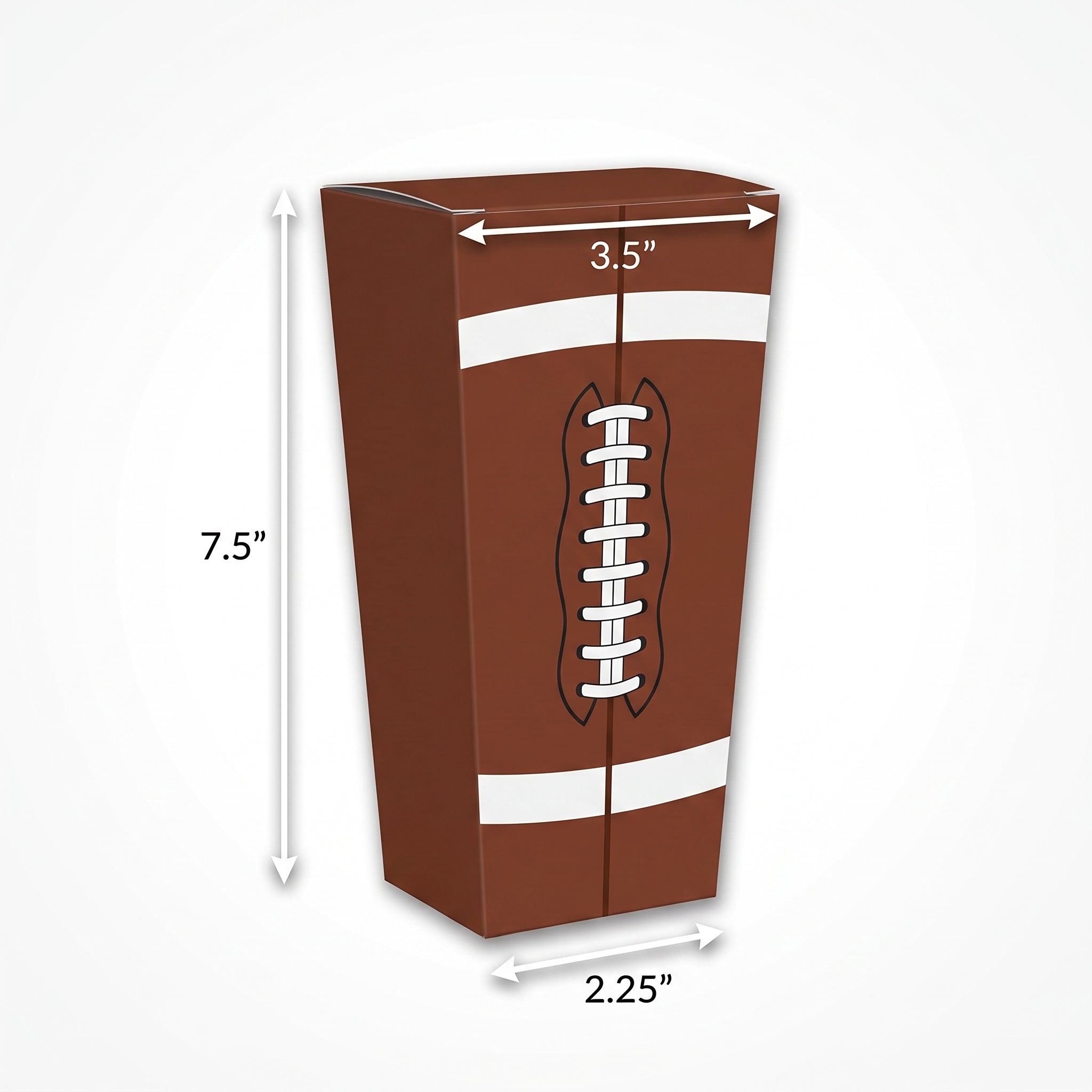 Large Football Popcorn Snack Boxes, 8-Pack