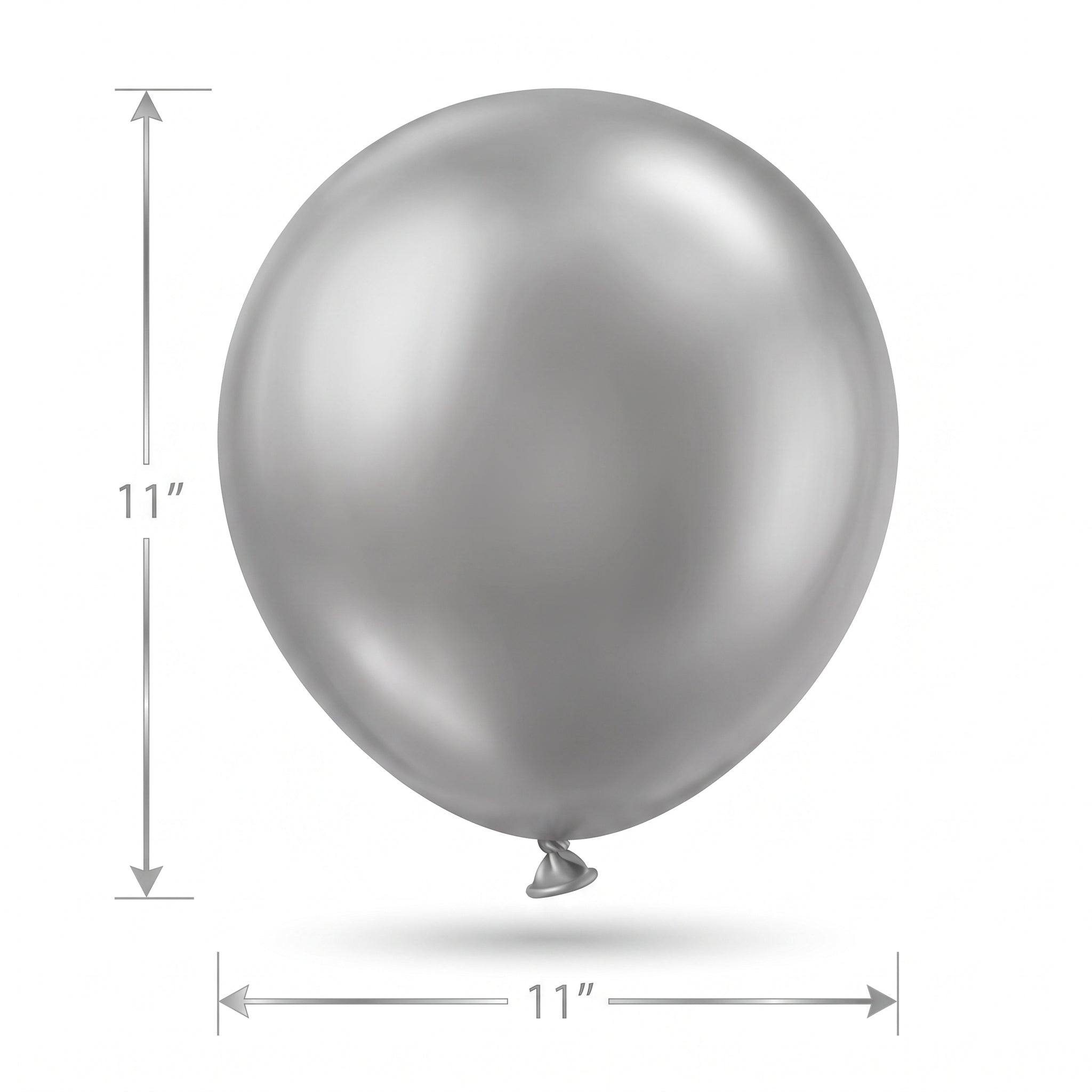 Satin Luxe Platinum Latex Balloons, 11-Inch, 6-Pack