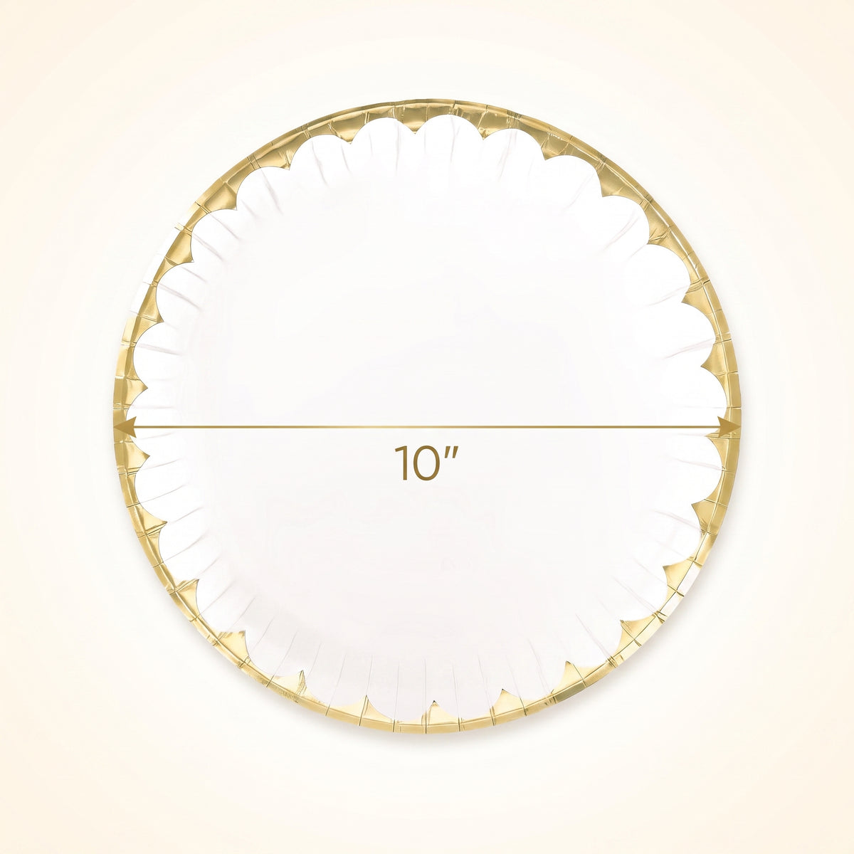 Elegant White 10" Round Paper Plates