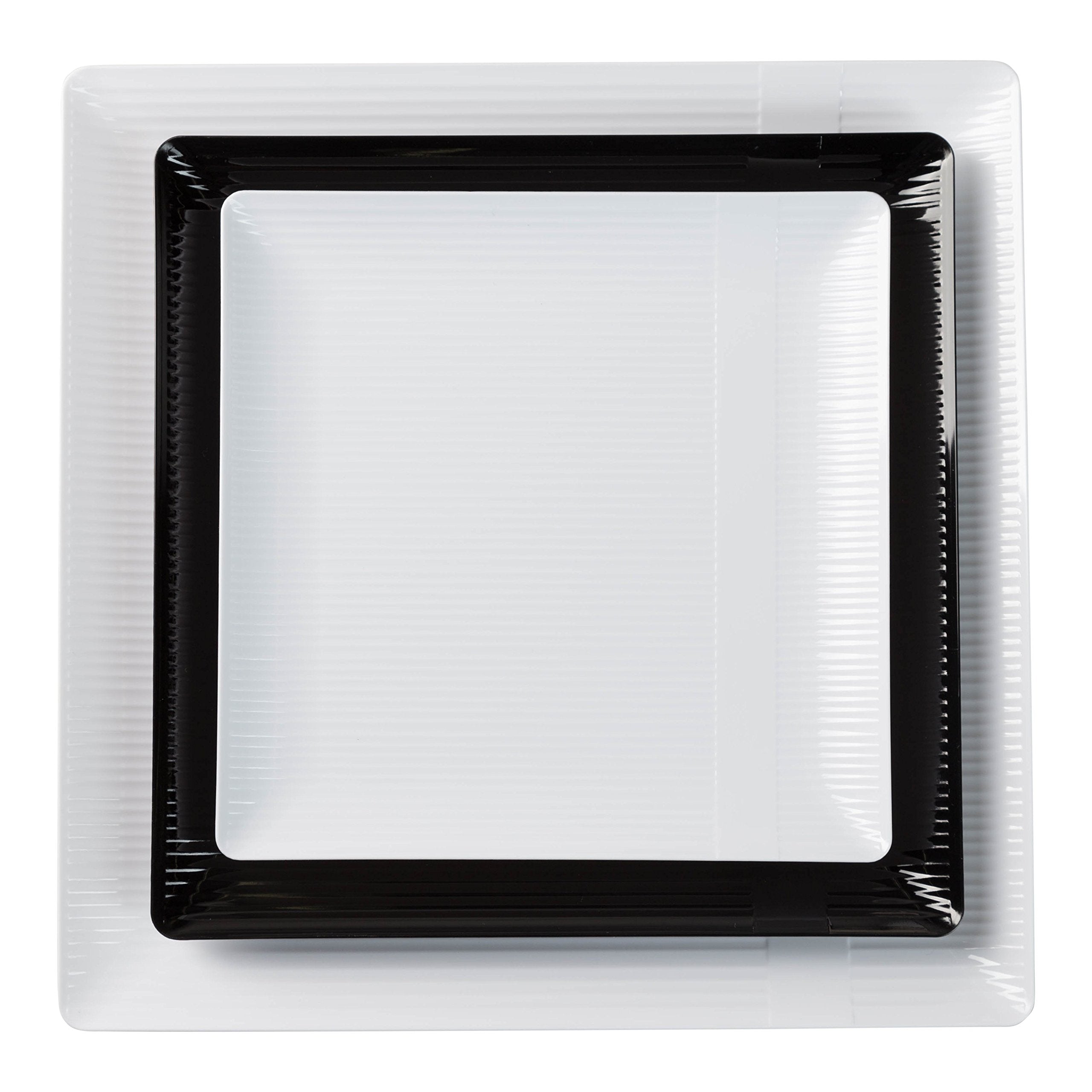 9 In. White Zen Design Plates | 10 Count