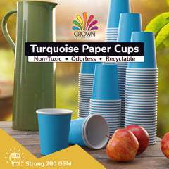 9 Oz. Turquoise Paper Cups | Case of 1000