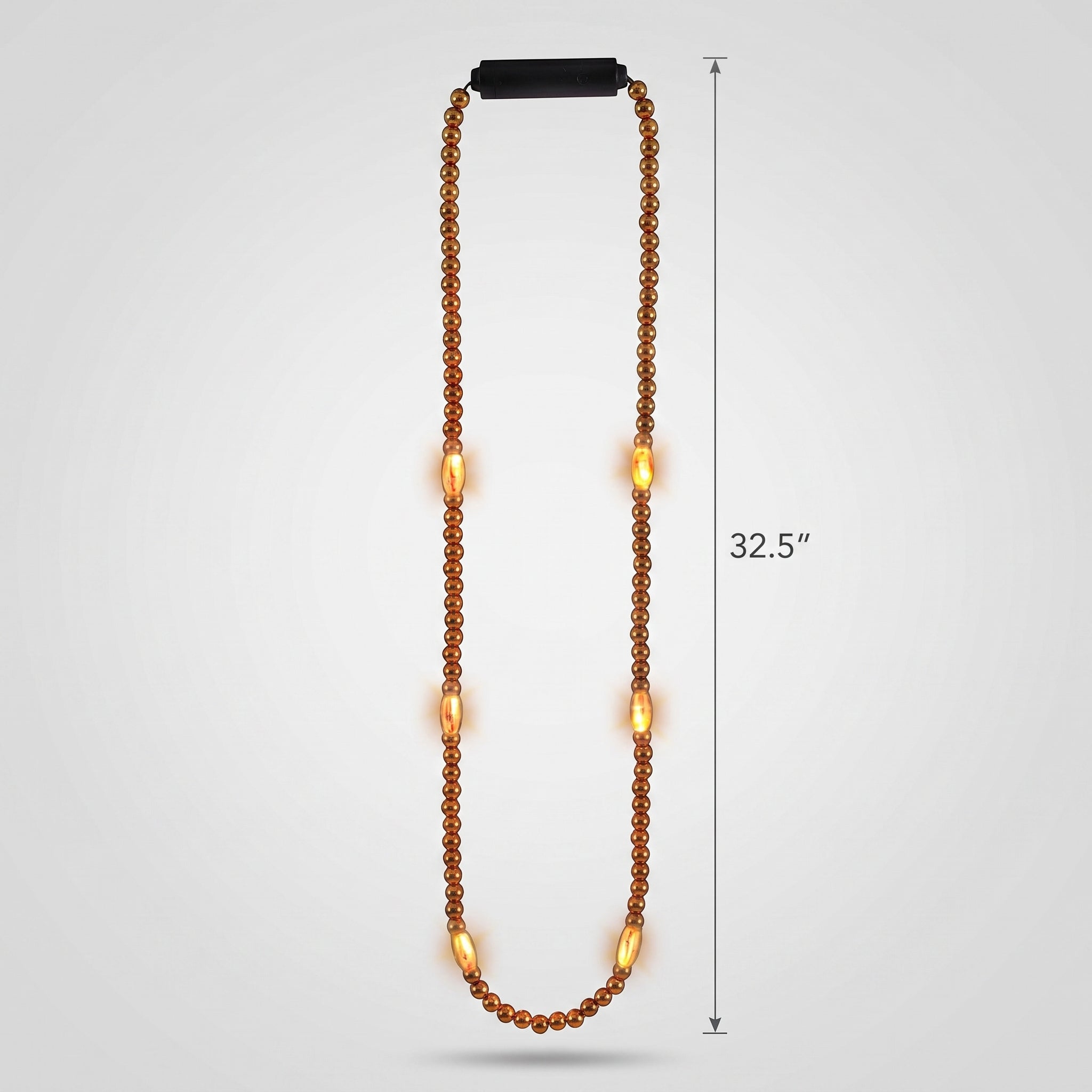 Radiant Orange Light-Up Bead Necklace