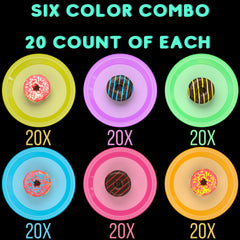 Little Gym - 9 In. Neon Assorted Color Plastic Plates - 60 Ct.