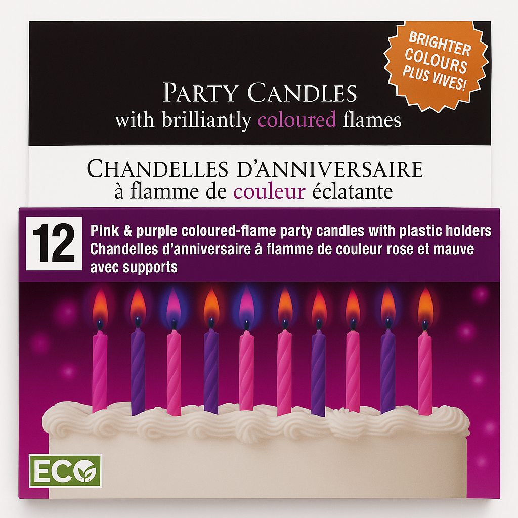 Pink & Purple Spiral Birthday Candles