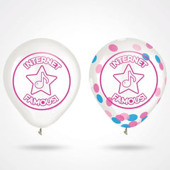 Internet Famous Confetti Latex Balloons - 12" | 6 Count