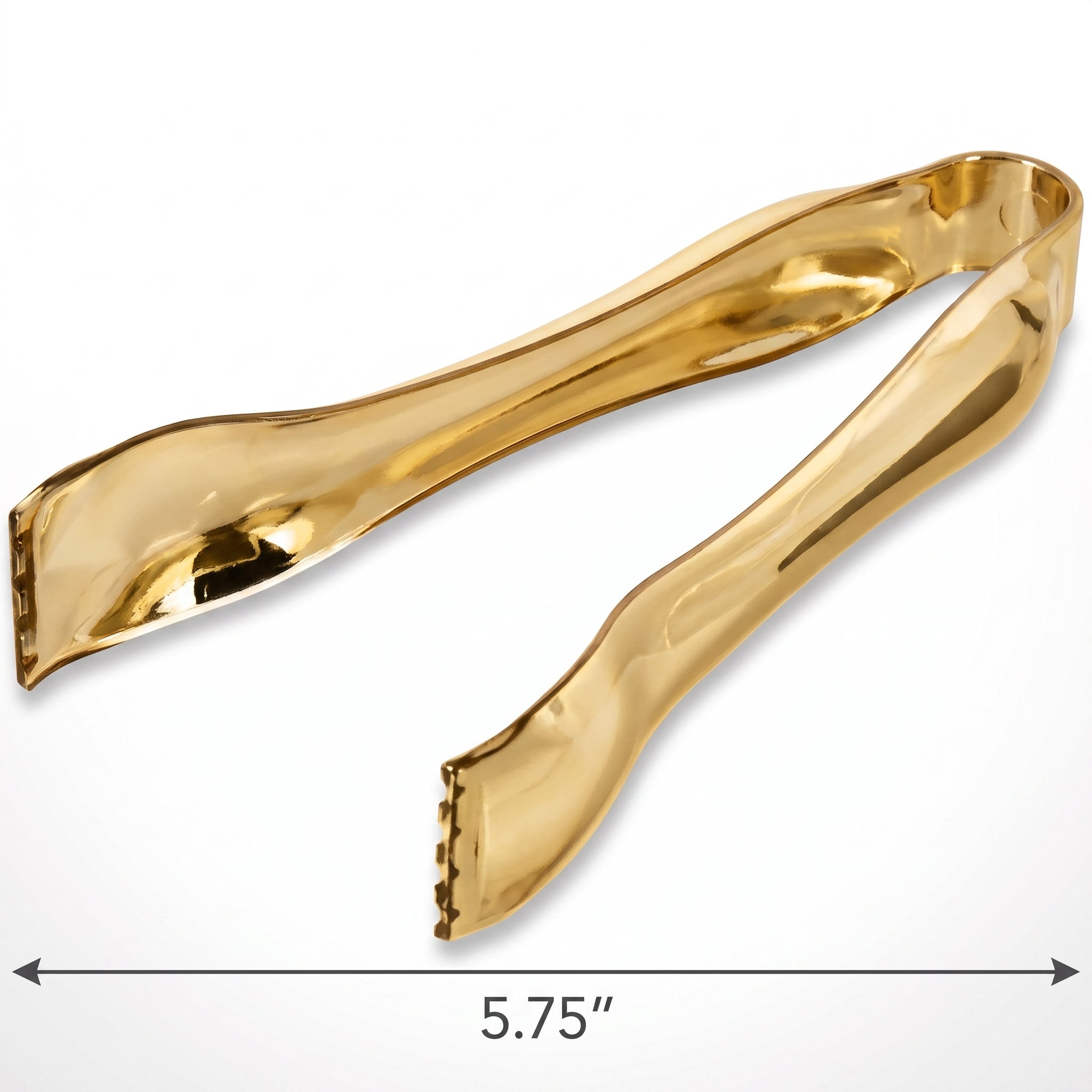 Elegant Gold Mini Plastic Tongs - 2 Pack
