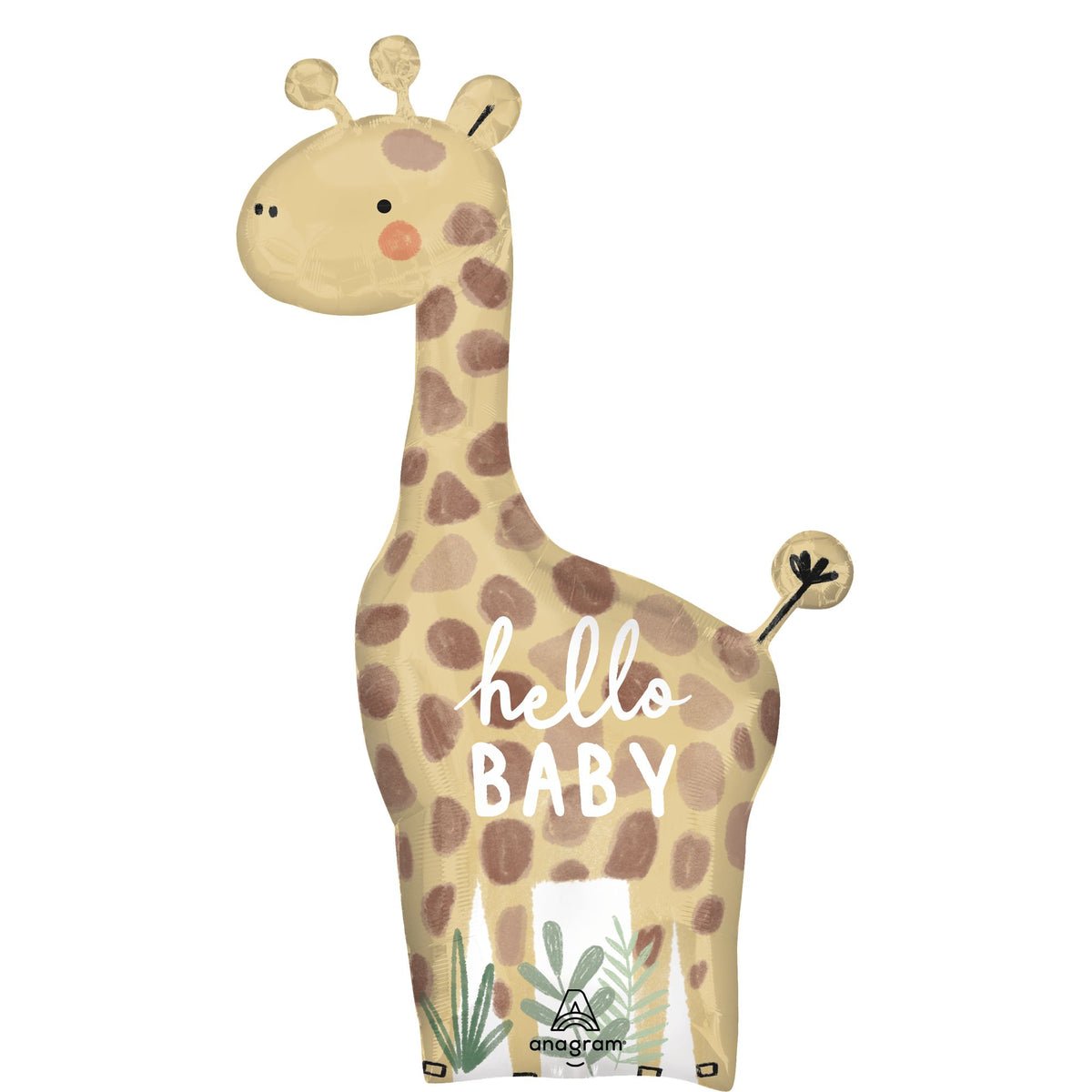 Soft Jungle Baby Giraffe Foil Balloon - 42"