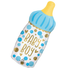 Baby Boy Bottle Shaped Foil Balloon