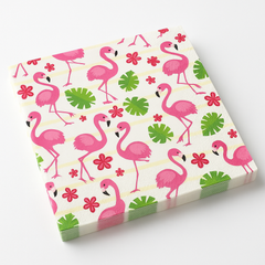 Tropical Flamingo Beverage Napkins - 5 In. X 5 In.