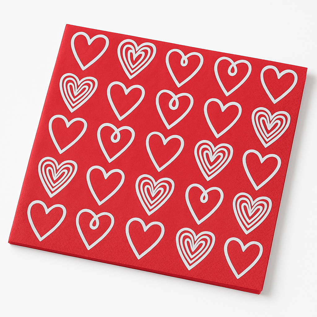 Happy Valentine's Day Beverage Napkins - 2-Ply