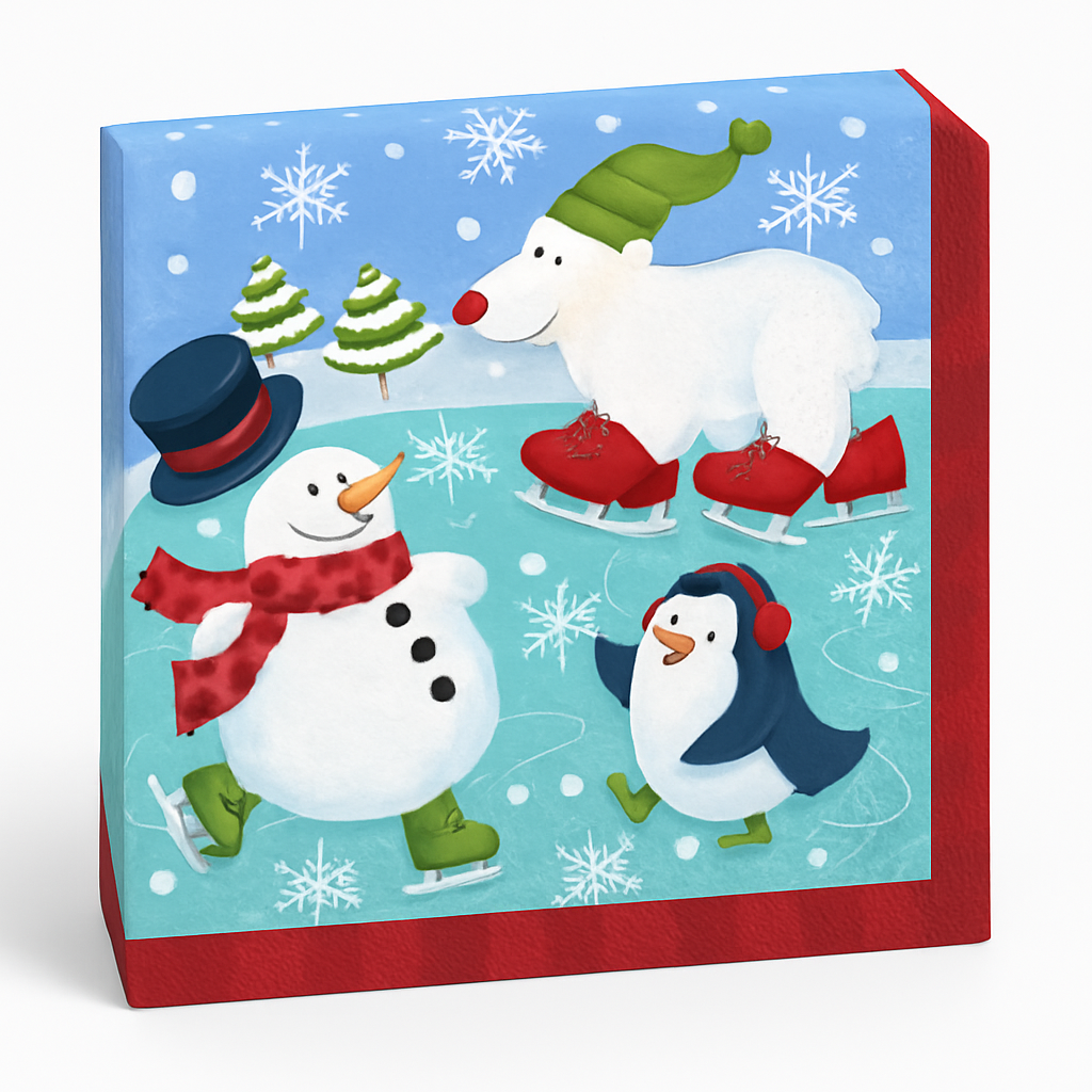 Festive Holiday Fun Luncheon Napkins - 2-Ply, 16ct - 6.5 In. X 6.5 In.