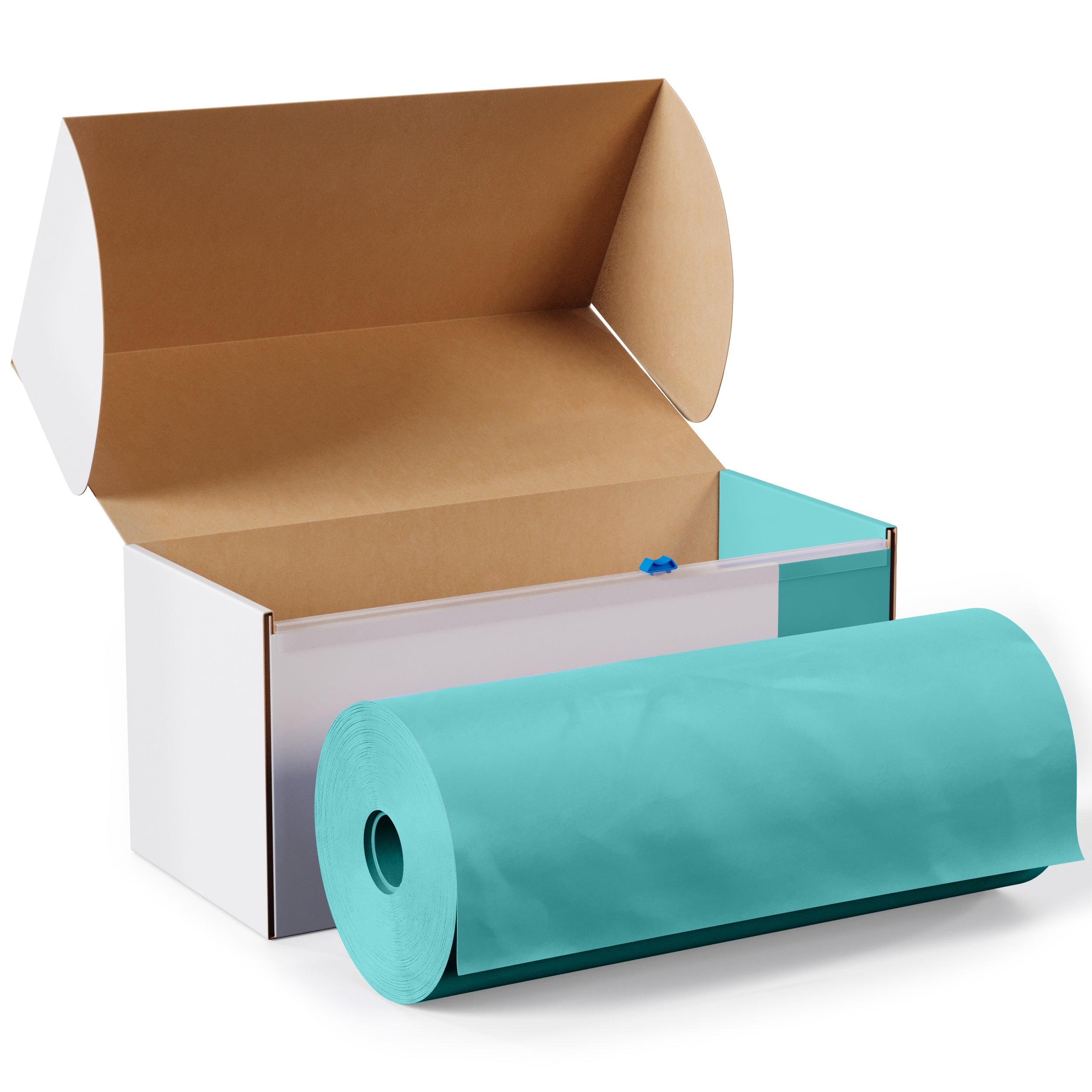 54 in. x 300 Ft. Cut To Size Table Roll  | Aqua | Case of 4