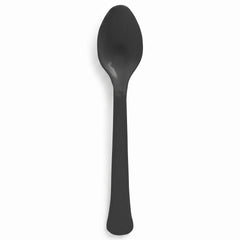 Heavy-Duty Black Plastic Spoons, 50 Count - 7.5 in.