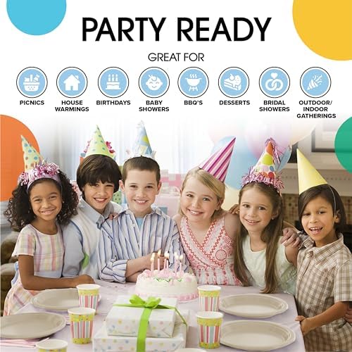 9 in. Light Blue Plastic Plates | 50 Count
