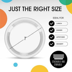 7 in. Clear Plastic Plates | 50 Count
